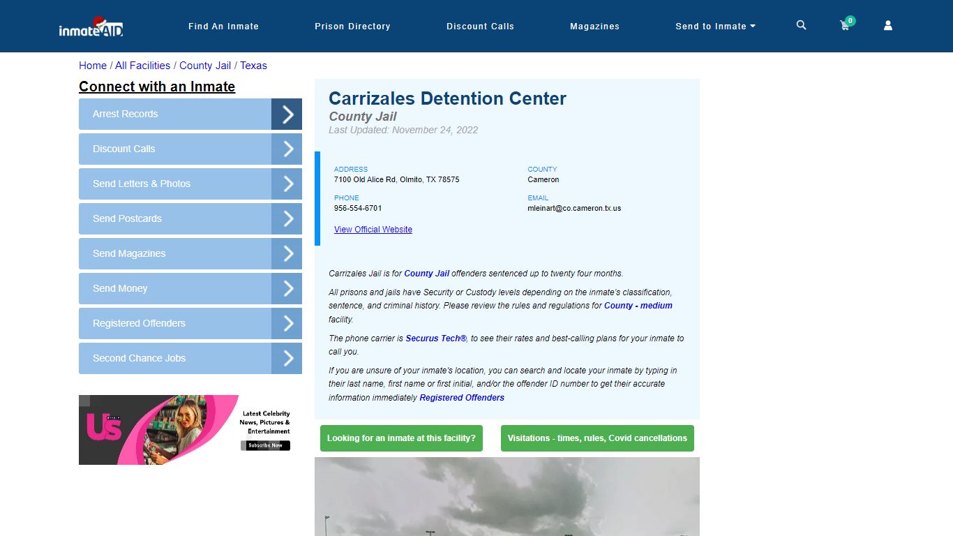 Carrizales Detention Center - Inmate Locator - Olmito, TX